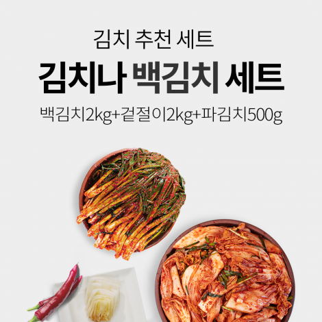 김치나 백김치 겉절이 파김치세트